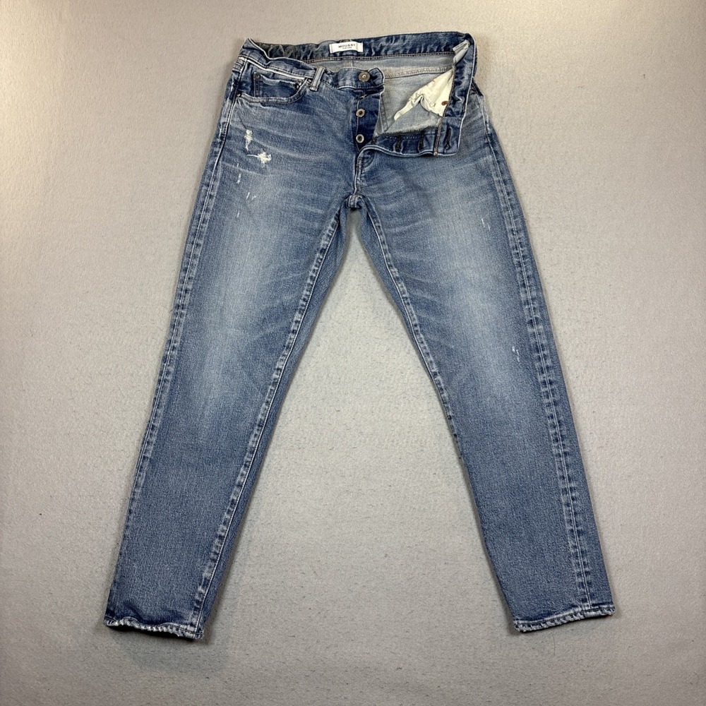 Moussy Vintage Howa Ankle Jeans Women 28 Blue Distressed Button up Japan